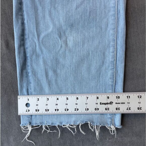 Torrid‎ Wide Leg Distressed Jeans Womens 16 Light Wash Vintage Grunge Raw Hem - Picture 6 of 12